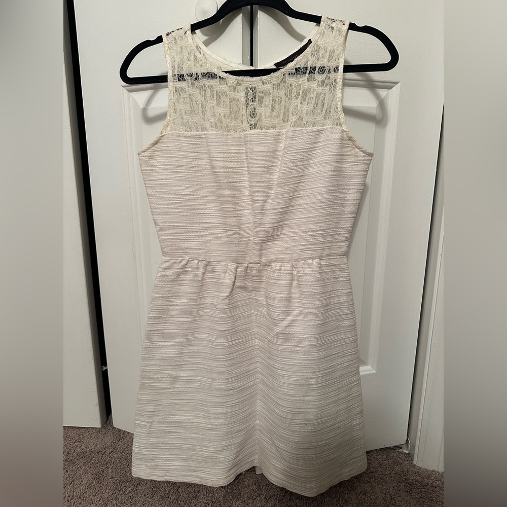 The Limited - Cream Lace Yoke Dress - 2